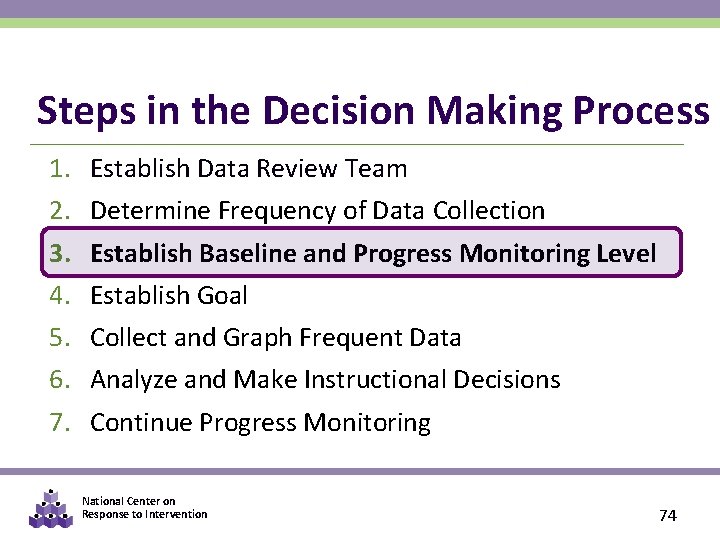Steps in the Decision Making Process 1. 2. 3. 4. 5. 6. 7. Establish