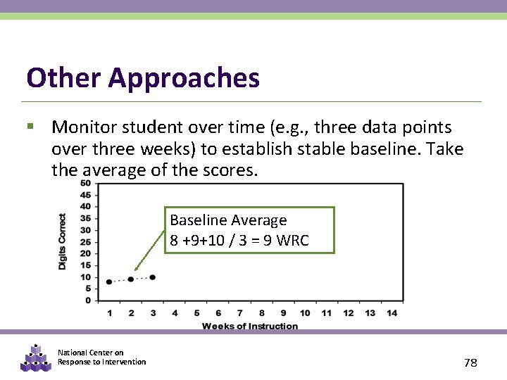 Other Approaches § Monitor student over time (e. g. , three data points over