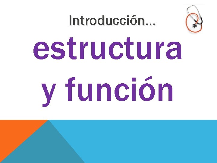 Introducción… estructura y función 