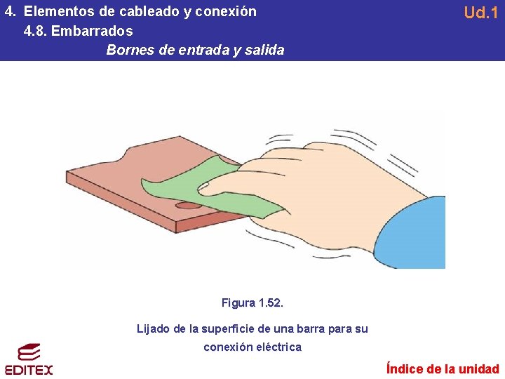 4. Elementos de cableado y conexión 4. 8. Embarrados Bornes de entrada y salida 4. Elementos de cableado y conexión 4. 8. Embarrados Bornes de entrada y salida