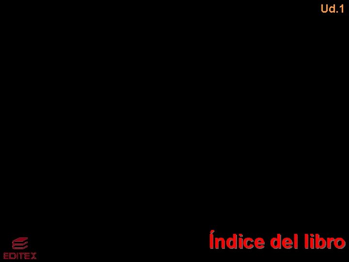 Ud. 1 Índice del libro Ud. 1 Índice del libro