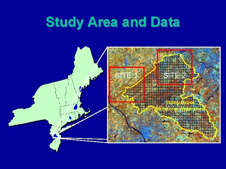 Study Area and Data SITE 1 SITE 2 Stony Brook Millstone Watershed 