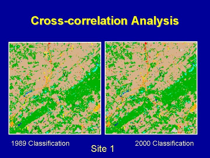 Cross-correlation Analysis 1989 Classification Site 1 2000 Classification 