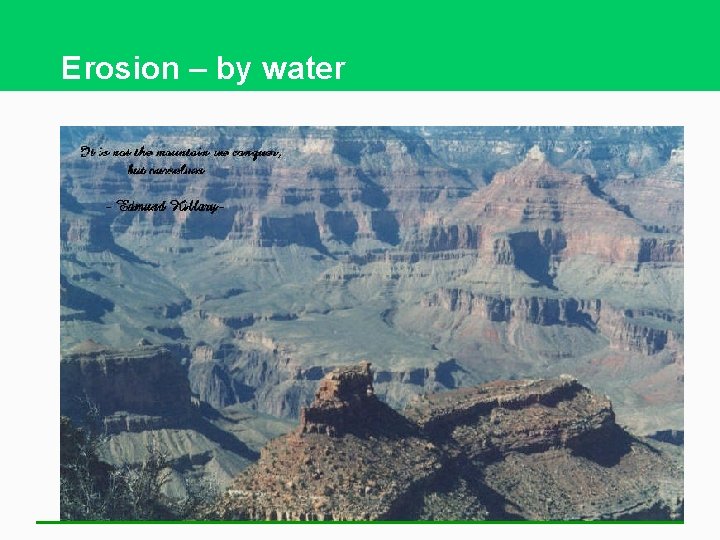 Erosion – by water 