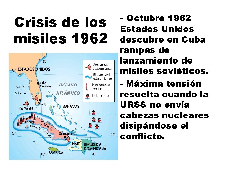 Crisis de los misiles 1962 - Octubre 1962 Estados Unidos descubre en Cuba rampas