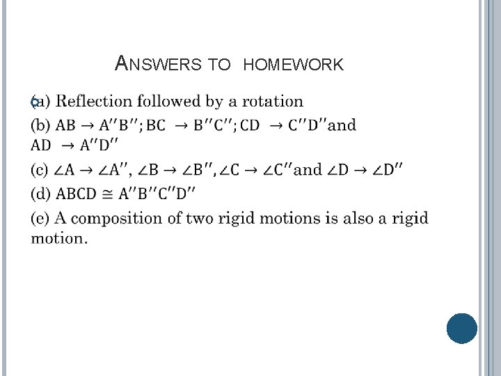 ANSWERS TO HOMEWORK 