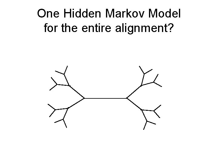 One Hidden Markov Model for the entire alignment? 