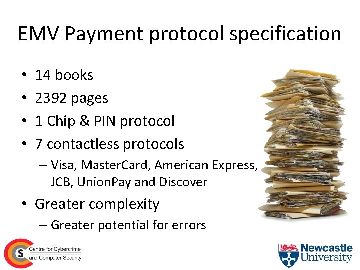 EMV Payment protocol specification • • 14 books 2392 pages 1 Chip & PIN