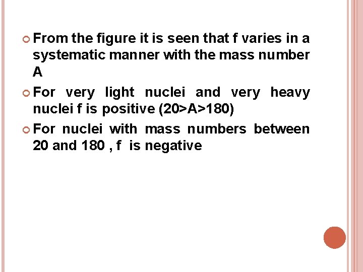  From the figure it is seen that f varies in a systematic manner