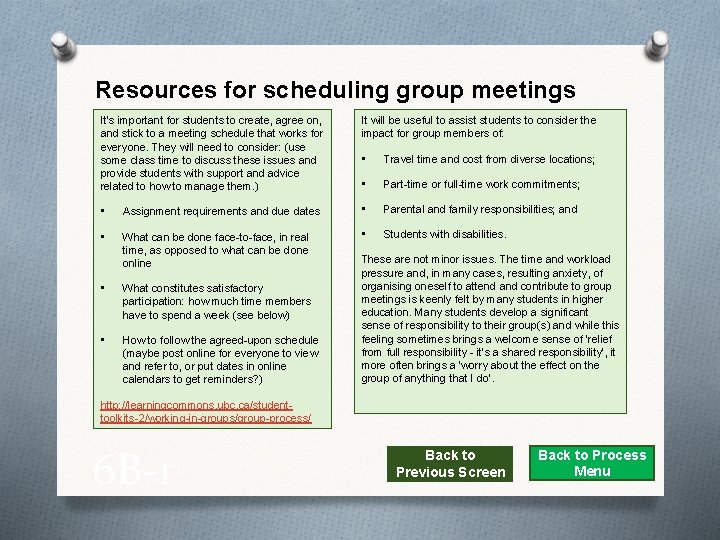Resources for scheduling group meetings It’s important for students to create, agree on, and