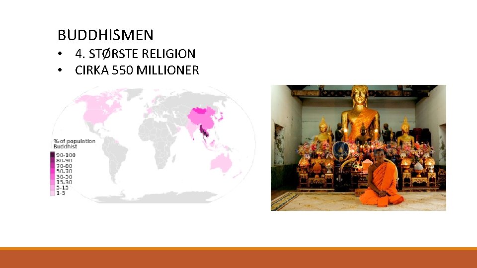 BUDDHISMEN • 4. STØRSTE RELIGION • CIRKA 550 MILLIONER 