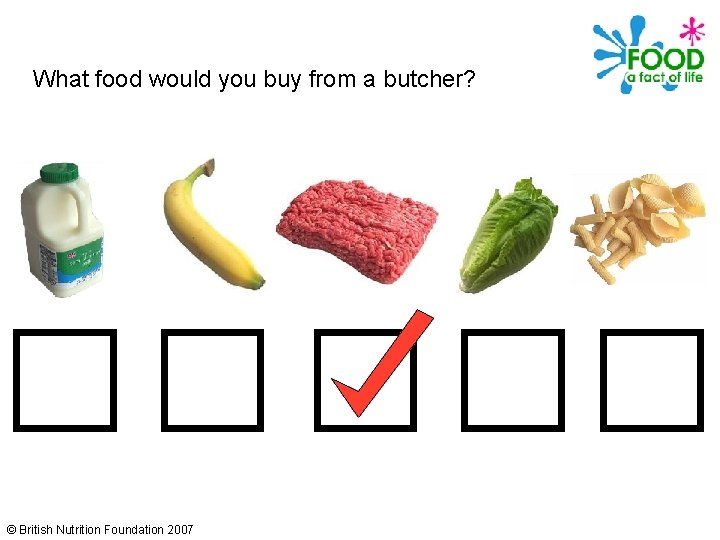 What food would you buy from a butcher? © British Nutrition Foundation 2007 