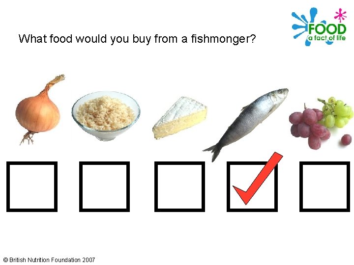 What food would you buy from a fishmonger? © British Nutrition Foundation 2007 