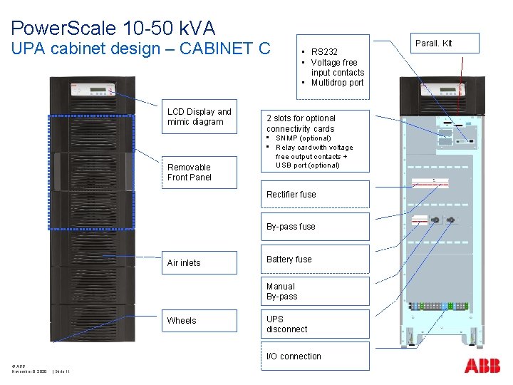 Power. Scale 10 -50 k. VA UPA cabinet design – CABINET C LCD Display Power. Scale 10 -50 k. VA UPA cabinet design – CABINET C LCD Display