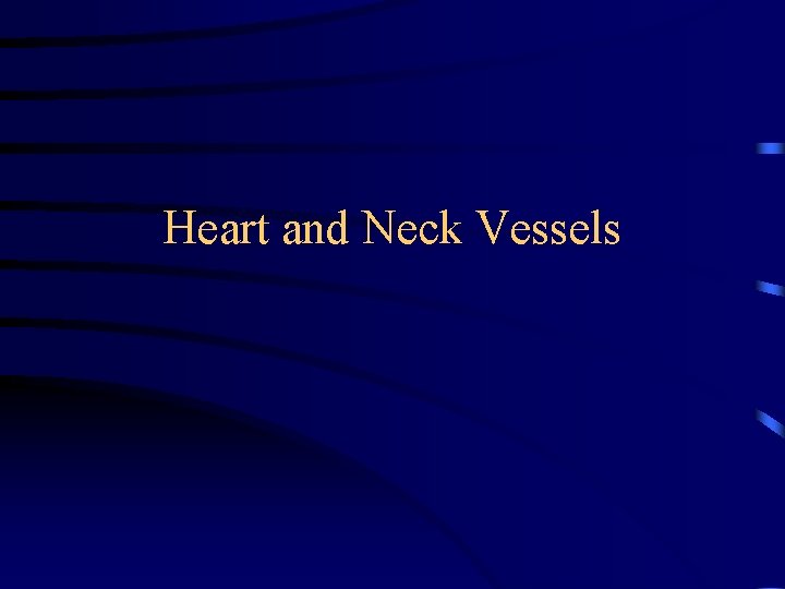 Heart and Neck Vessels 