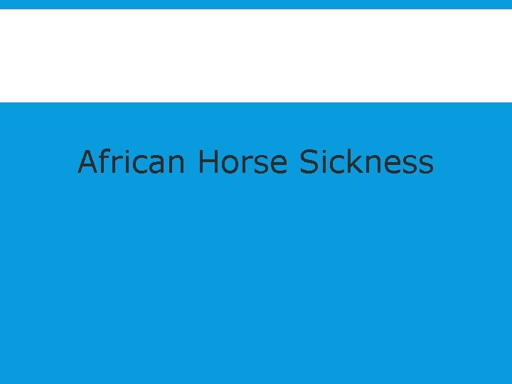 African Horse Sickness 