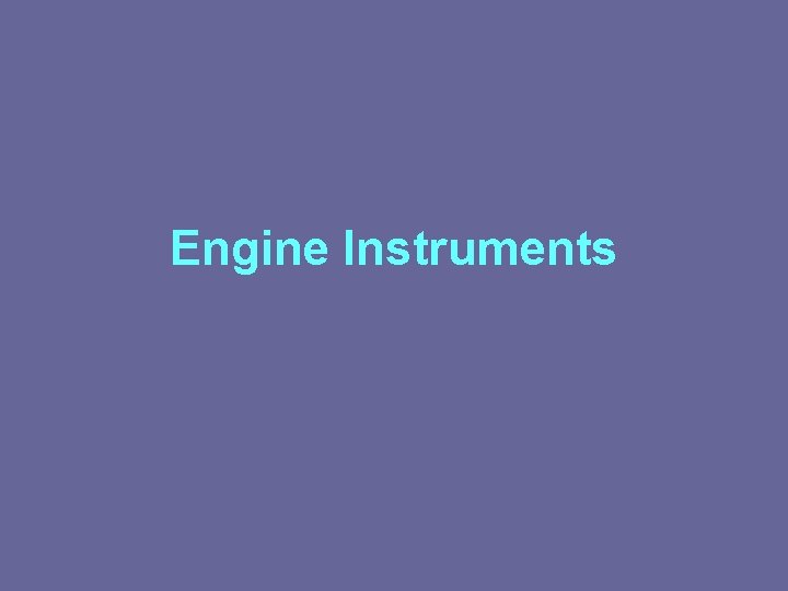 Engine Instruments 