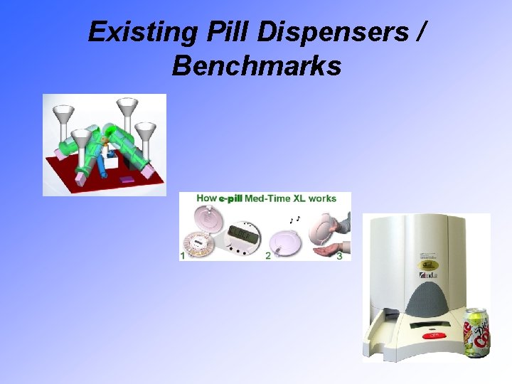 Existing Pill Dispensers / Benchmarks 