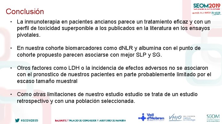 Conclusión • La inmunoterapia en pacientes ancianos parece un tratamiento eficaz y con un