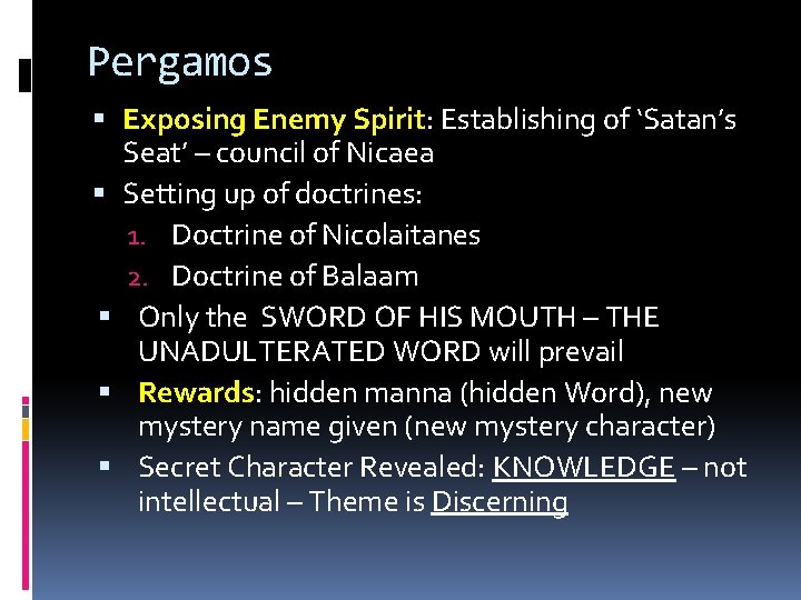 Pergamos Exposing Enemy Spirit: Establishing of ‘Satan’s Seat’ – council of Nicaea Setting up