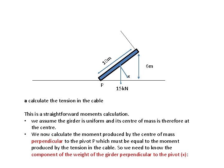 m 10 6 m x P 15 k. N a calculate the tension in m 10 6 m x P 15 k. N a calculate the tension in