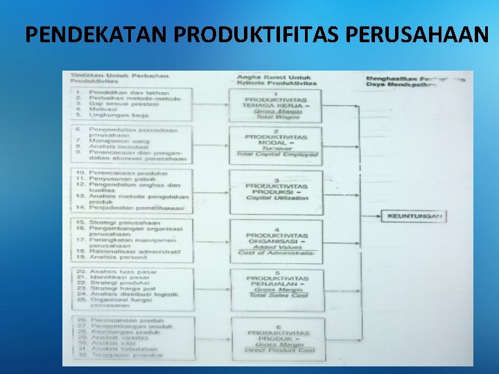 PENDEKATAN PRODUKTIFITAS PERUSAHAAN 