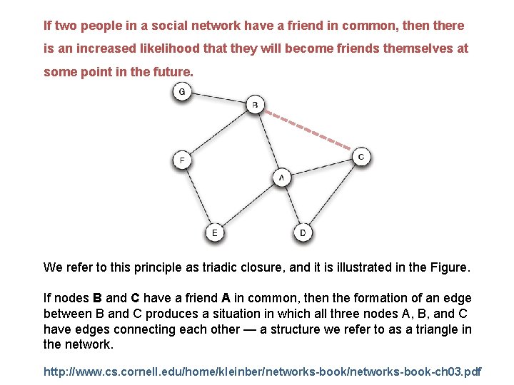 If two people in a social network have a friend in common, then there