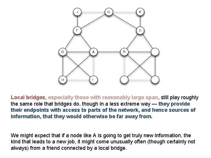 Local bridges, especially those with reasonably large span, still play roughly the same role