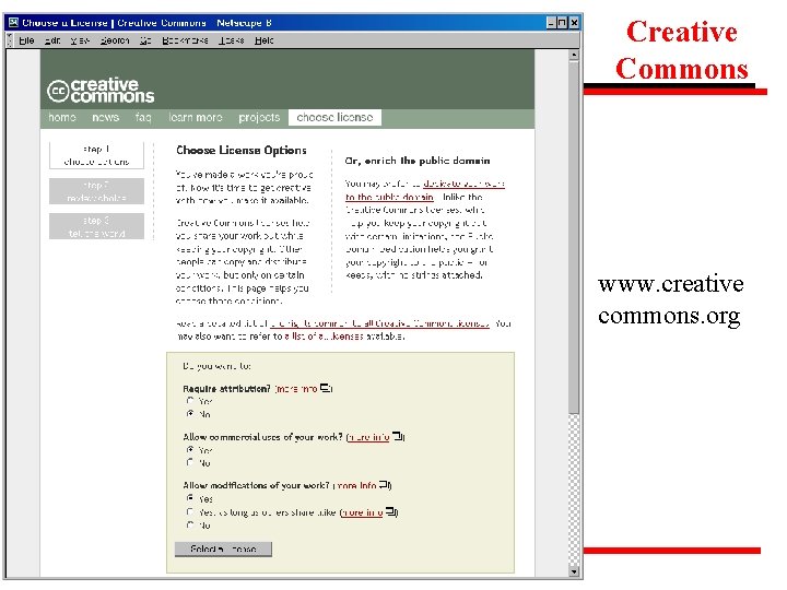 Creative Commons www. creative commons. org CS 5150 20 Creative Commons www. creative commons. org CS 5150 20