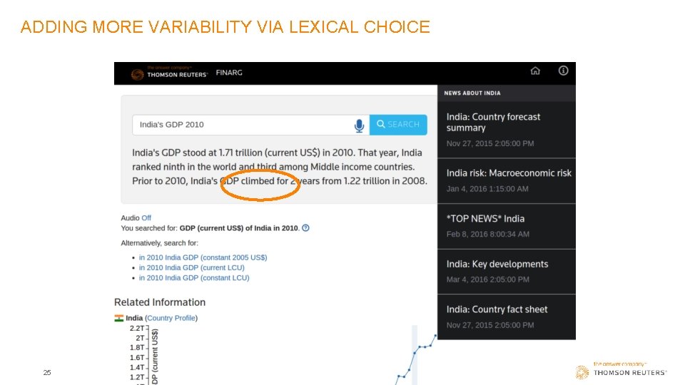 ADDING MORE VARIABILITY VIA LEXICAL CHOICE 25 