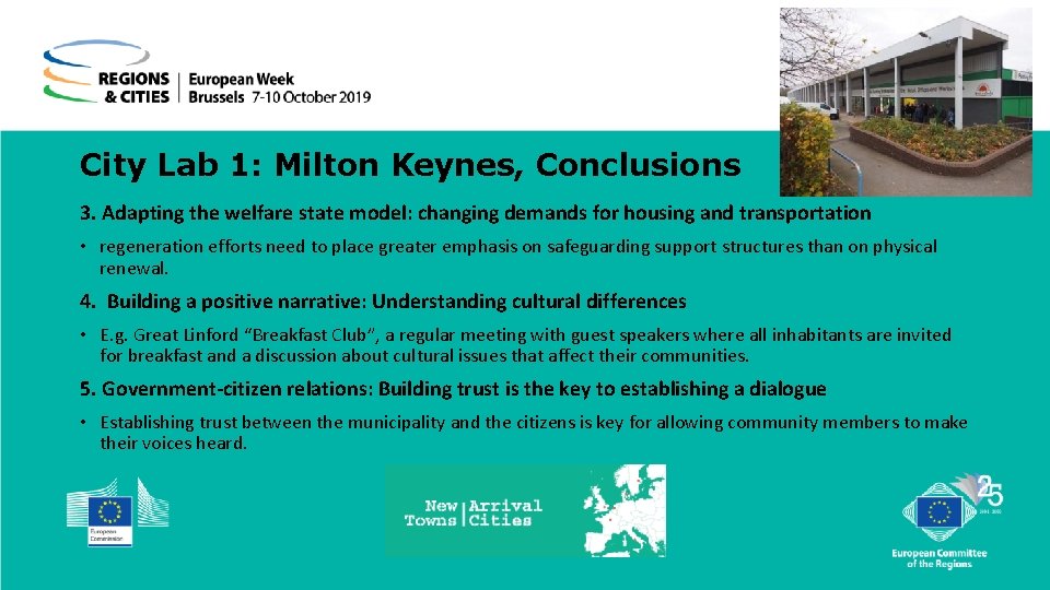City Lab 1: Milton Keynes, Conclusions 3. Adapting the welfare state model: changing demands