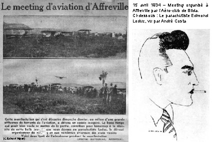 15 avril 1934 – Meeting organisé à Affreville par l’Aéro-club de Blida. Ci-dessous :