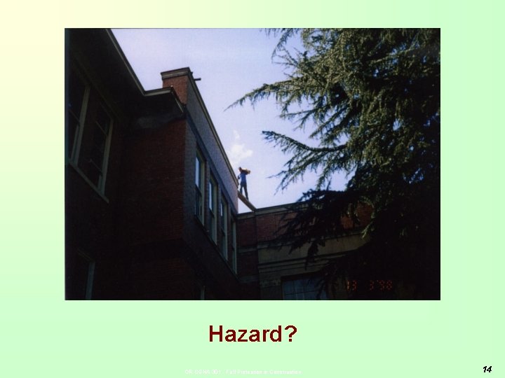 Hazard? OR-OSHA 301 - Fall Protection in Construction 14 