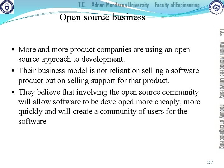 Open source business § More and more product companies are using an open source