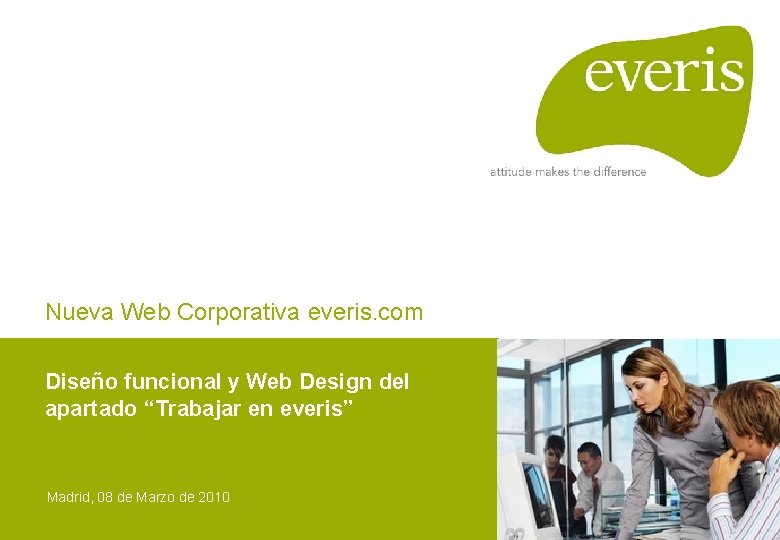 Nueva Web Corporativa everis. com Diseño funcional y Web Design del apartado “Trabajar en