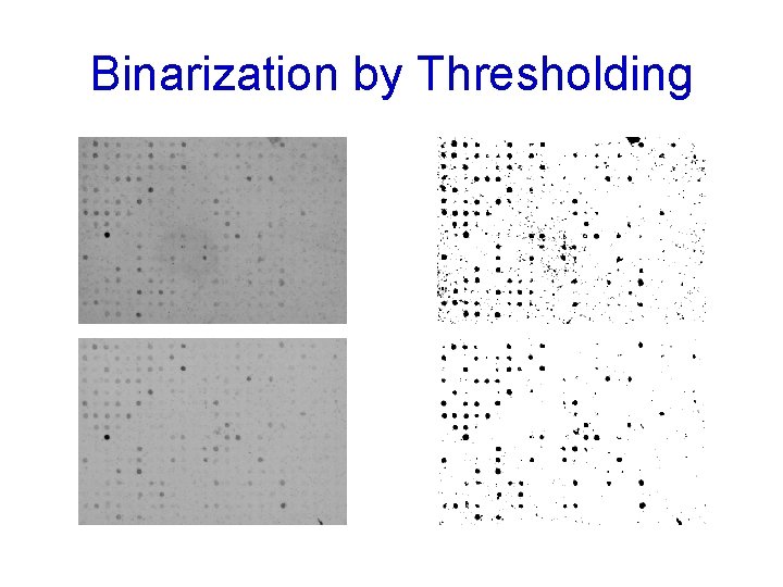 Binarization by Thresholding 