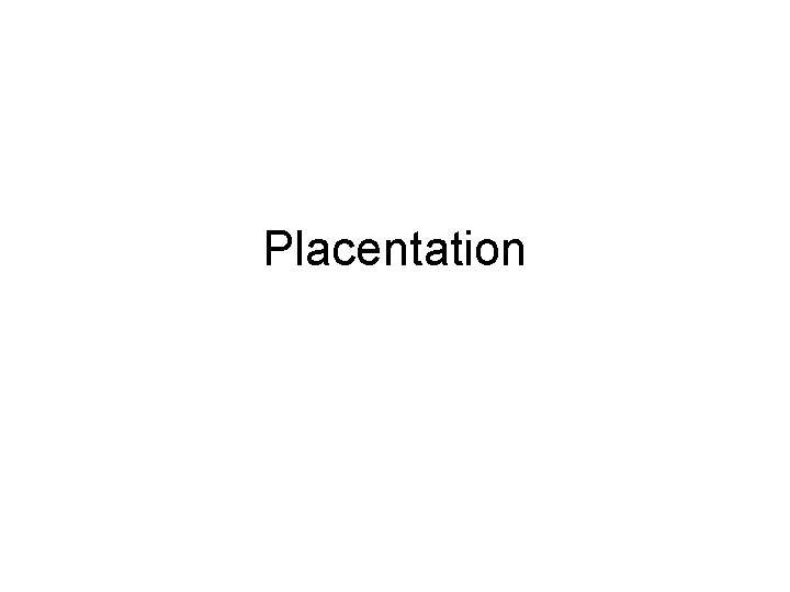 Placentation 