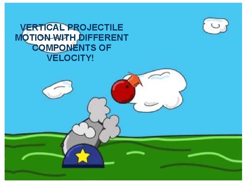 VERTICAL PROJECTILE MOTION WITH DIFFERENT COMPONENTS OF VELOCITY! 