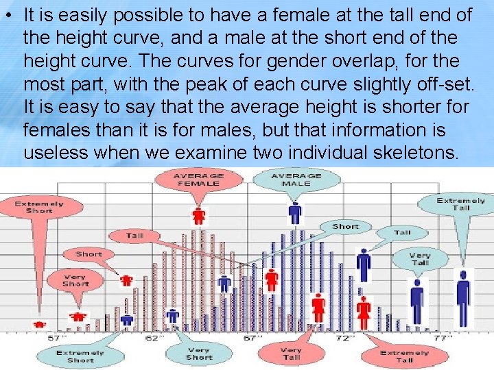  • It is easily possible to have a female at the tall end