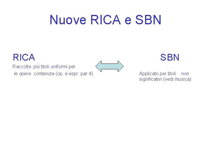 Nuove RICA e SBN RICA Raccolte: più titoli uniformi per le opere contenute (op.