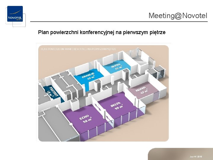 Meeting@Novotel Plan powierzchni konferencyjnej na pierwszym piętrze Jan 14, 2010 