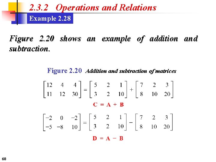 2. 3. 2 Operations and Relations Example 2. 28 Figure 2. 20 shows an