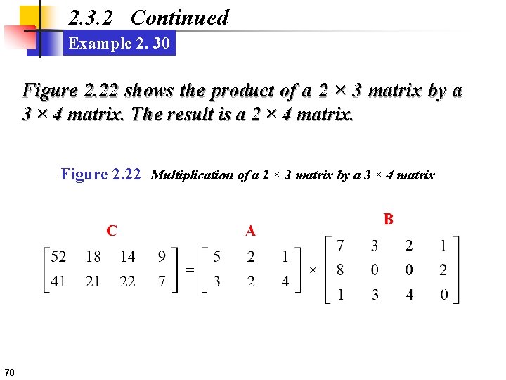 2. 3. 2 Continued Example 2. 30 Figure 2. 22 shows the product of