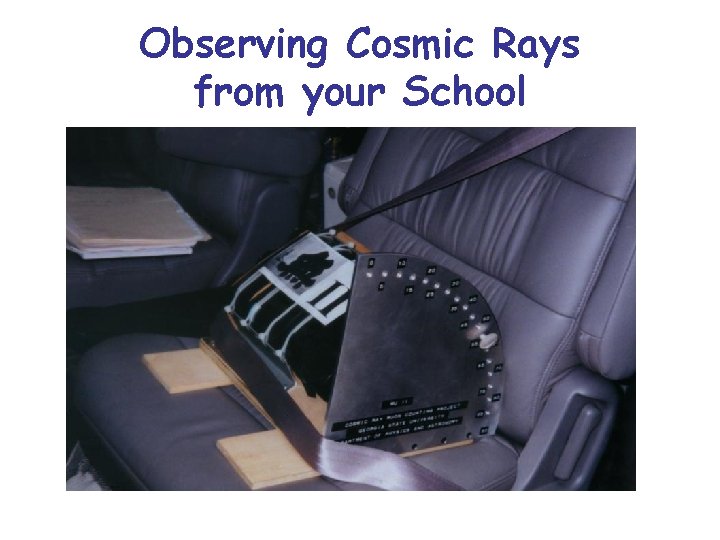 Observing Cosmic Rays from your School 