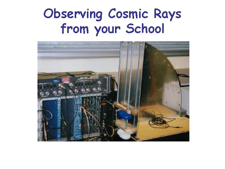 Observing Cosmic Rays from your School 