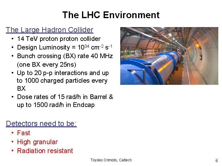 The LHC Environment The Large Hadron Collider • 14 Te. V proton collider •