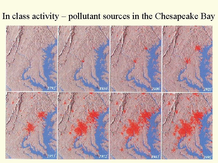 In class activity – pollutant sources in the Chesapeake Bay In class activity – pollutant sources in the Chesapeake Bay