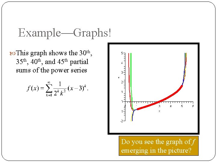 Example—Graphs! This graph shows the 30 th, 35 th, 40 th, and 45 th