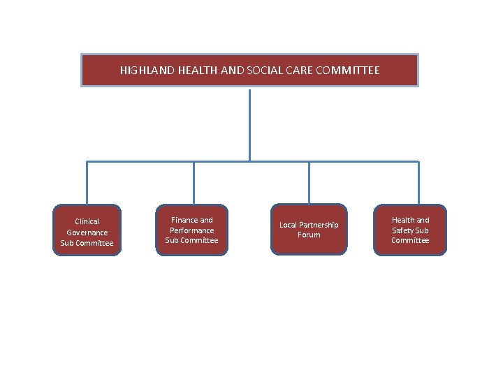 HIGHLAND HEALTH AND SOCIAL CARE COMMITTEE Clinical Governance Sub Committee Finance and Performance Sub