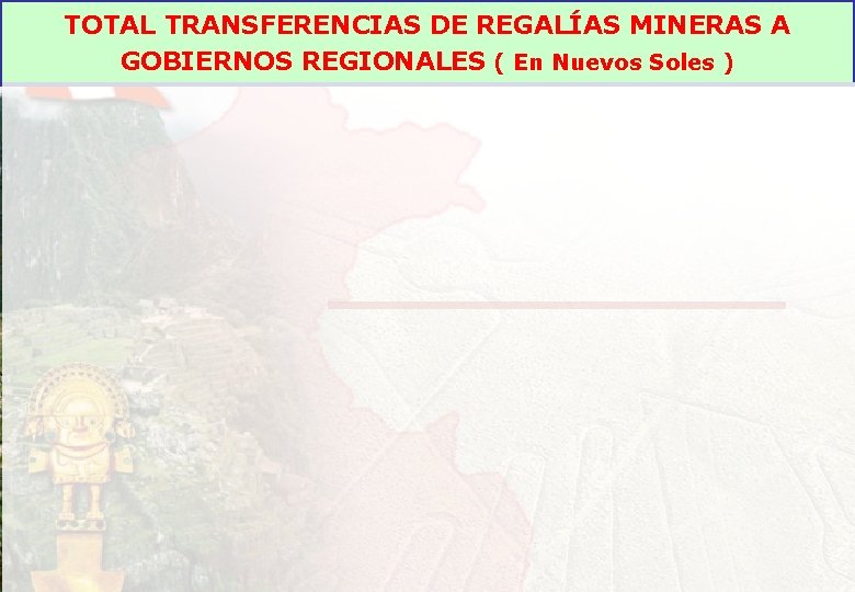 TOTAL TRANSFERENCIAS DE REGALÍAS MINERAS A GOBIERNOS REGIONALES ( En Nuevos Soles ) 